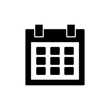 Uygulamalar ve web siteleri için takvim simgesi. Takvim işareti ve sembol. Simge simgesini ayarla