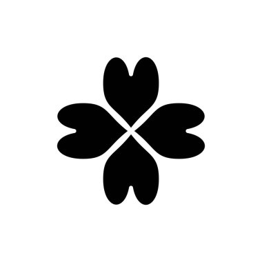Uygulamalar ve web siteleri için Clover simgesi. Yonca işareti ve sembol. dört yapraklı yonca simgesi.
