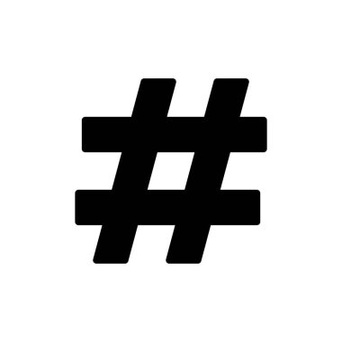 Uygulamalar ve web siteleri için etiket simgesi. hashtag işareti ve sembol
