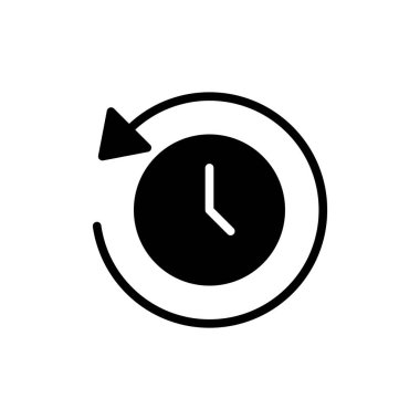 Uygulamalar ve web siteleri için tarih simgesi. Son olay geçmişi işareti ve simgesi