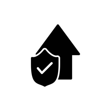 uygulamalar ve web siteleri için ev sigortası simgesi. ev koruma işareti ve sembol