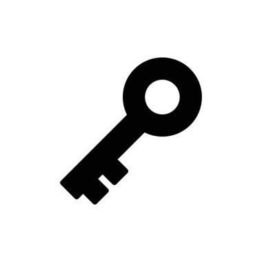 Uygulamalar ve web siteleri için anahtar simge. Anahtar işareti ve sembol. anahtar vektörü