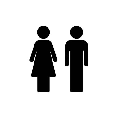 Uygulamalar ve web siteleri ikon vektörü için insan ve sembol. Erkek ve dişi işareti ve sembol. Kızlar ve oğlanlar