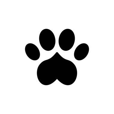 Uygulamalar ve web siteleri için pençe simgesi. Pençe izi ve sembol. köpek ya da kedi pençesi