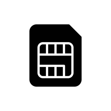 Uygulamalar ve web siteleri için Sim kart simgesi. çift sim kart işareti ve sembol