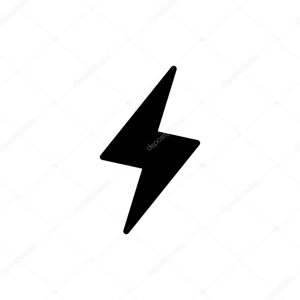 Lightning icon symbol for apps and websites. electric sign and symbol. power icon. energy sign