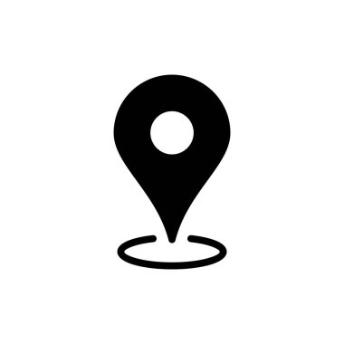 Uygulamalar ve web siteleri için adres simgesi. Ev işareti ve sembol. nokta