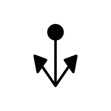 Uygulamalar ve web siteleri için sunucu simgesi. Çapa işareti ve sembol. Çapa deniz simgesi.