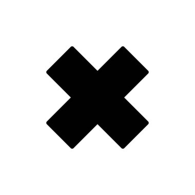 Uygulamalar ve web siteleri için simge simgesini kapat. İşareti ve sembolü sil. çapraz işaret