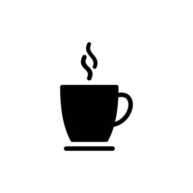 Uygulamalar ve web siteleri için kahve fincanı simgesi. Kahve işareti ve sembol.