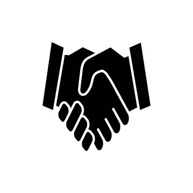 Uygulamalar ve web siteleri için el sıkışma simgesi. İş tokalaşma işareti ve sembol. iletişim anlaşması