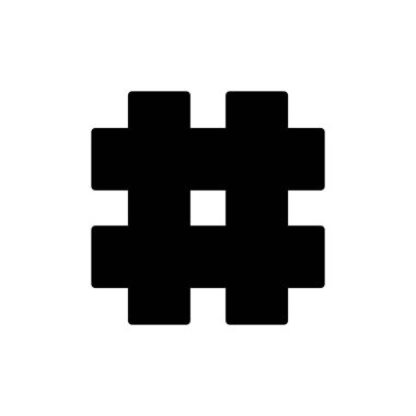 Uygulamalar ve web siteleri için etiket simgesi. hashtag işareti ve sembol