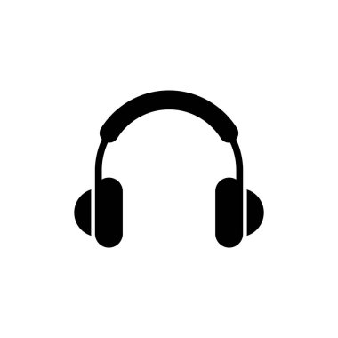 Uygulamalar ve web siteleri için kulaklık simgesi. İmza ve sembol.
