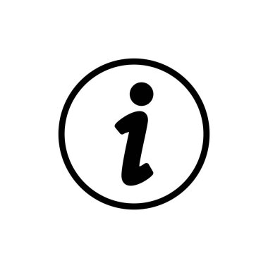 Uygulamalar ve web siteleri için bilgi simgesi simgesi. İmza ve sembol hakkında. soru işareti simgesi