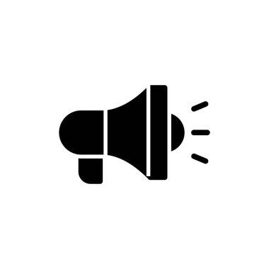 Uygulamalar ve web siteleri için megafon simgesi. Hoparlör işareti ve sembol