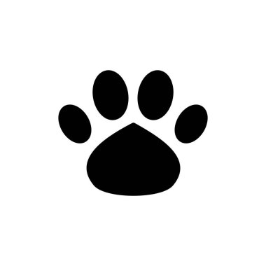Uygulamalar ve web siteleri için pençe simgesi. Pençe izi ve sembol. köpek ya da kedi pençesi