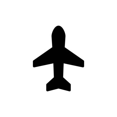 Uygulamalar ve web siteleri için uçak simgesi. Uçak işareti ve sembol. Uçuş taşıma sembolü. Seyahat işareti. uçak.