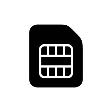 Uygulamalar ve web siteleri için Sim kart simgesi. çift sim kart işareti ve sembol