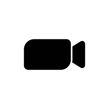 Uygulamalar ve web siteleri için video simgesi. Video kamera işareti ve sembol. Film tabelası. Sinema
