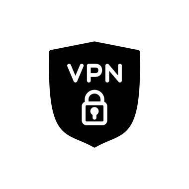 Uygulamalar ve web siteleri için Vpn simgesi. Özel ağ işareti ve sembol. sanal özel ağ simgesi.