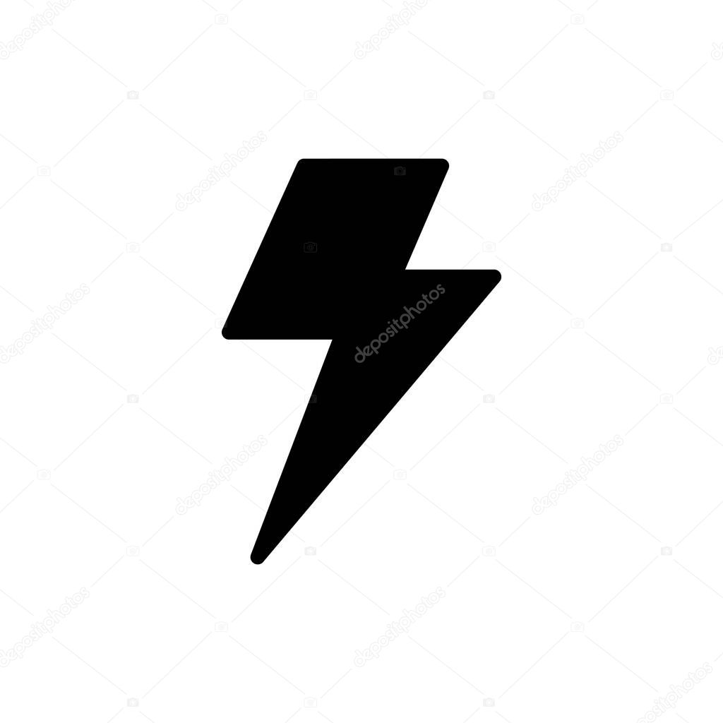 Lightning icon symbol for apps and websites. electric sign and symbol. power icon. energy sign