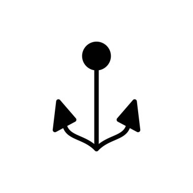 Uygulamalar ve web siteleri için sunucu simgesi. Çapa işareti ve sembol. Çapa deniz simgesi.