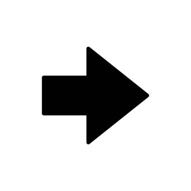 Uygulamalar ve web siteleri için ok simgesi. Web tasarımı için ok işareti ve sembol.