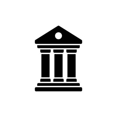 Uygulamalar ve web siteleri için banka simgesi. Banka işareti ve sembol, müze, üniversite