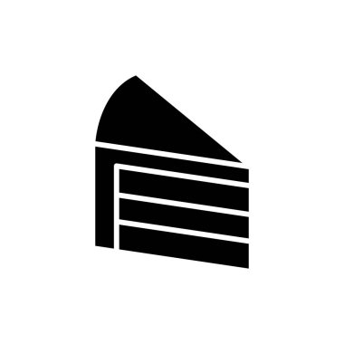 Uygulamalar ve web siteleri için pasta simgesi. Pasta işareti ve sembol. Doğum günü pastası simgesi