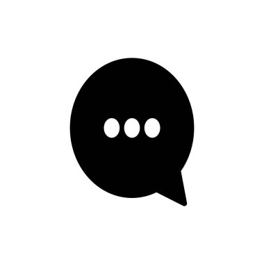 Uygulamalar ve web siteleri için sohbet simgesi. Konuşma balonu işareti ve sembol. Yorum simgesi. ileti