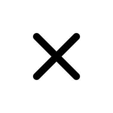 Uygulamalar ve web siteleri için simge simgesini kapat. İşareti ve sembolü sil. çapraz işaret