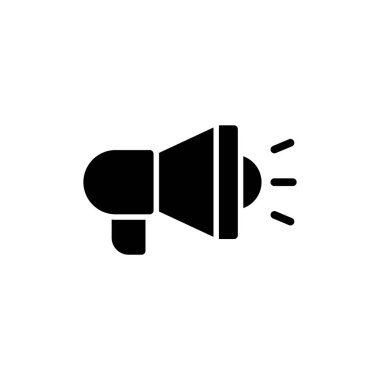 Uygulamalar ve web siteleri için megafon simgesi. Hoparlör işareti ve sembol