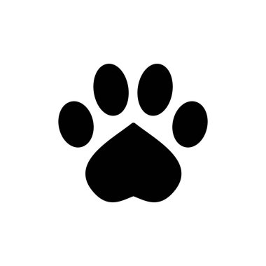 Uygulamalar ve web siteleri için pençe simgesi. Pençe izi ve sembol. köpek ya da kedi pençesi