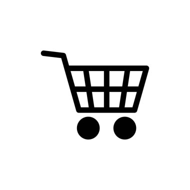 Uygulamalar ve web siteleri için simge alışverişi. Alışveriş arabası işareti ve sembol. Trolley simgesi