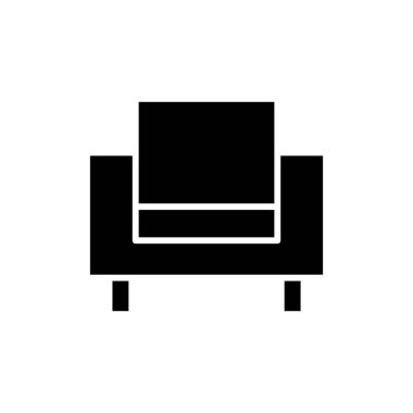 Uygulamalar ve web siteleri için kanepe simgesi. Kanepe işareti ve sembol. mobilya simgesi