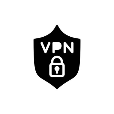 Uygulamalar ve web siteleri için Vpn simgesi. Özel ağ işareti ve sembol. sanal özel ağ simgesi.