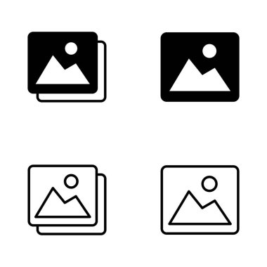 Resim simgesi vektörü. Fotoğraf galerisi işareti ve sembol. resim simgesi
