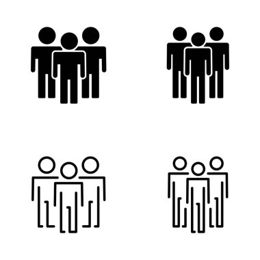İnsanlar ikon vektörü. İmza ve sembol. Kullanıcı Simgesi vektörü