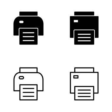 Simge vektörünü yazdır. yazıcı işareti ve sembol