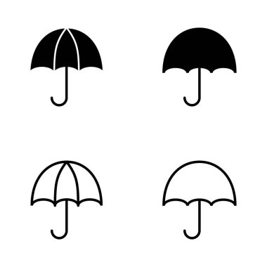 Şemsiye simgesi vektörü. şemsiye işareti ve sembol