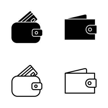 Cüzdan simgesi vektörü. cüzdan işareti ve sembol