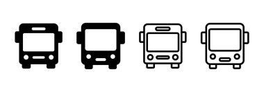 Otobüs simgesi logosu tasarımı. otobüs işareti ve sembol