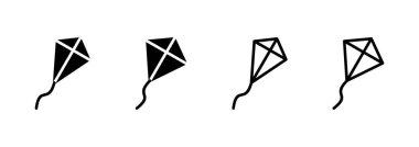 Kite simgesi logo tasarımı. Uçurtma işareti ve sembol