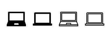 Laptop simge logosu tasarımı. bilgisayar işareti ve sembol