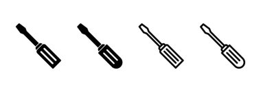 Tornavida simgesi logosu tasarımı. araç işareti ve sembol