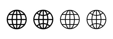 Web simgesi logosu tasarımı. Web tabelalarına ve sembollere git. Web tıklama simgesi. Genel arama simgesi