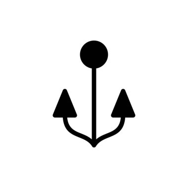 Uygulamalar ve web siteleri için sunucu simgesi. Çapa işareti ve sembol. Çapa deniz simgesi.