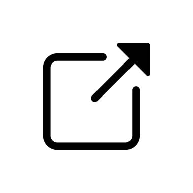 Uygulamalar ve web siteleri için dış bağlantı simgesi. bağlantı işareti ve sembol. hiper bağlantı sembolü