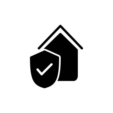 uygulamalar ve web siteleri için ev sigortası simgesi. ev koruma işareti ve sembol