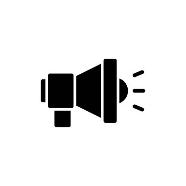 Uygulamalar ve web siteleri için megafon simgesi. Hoparlör işareti ve sembol